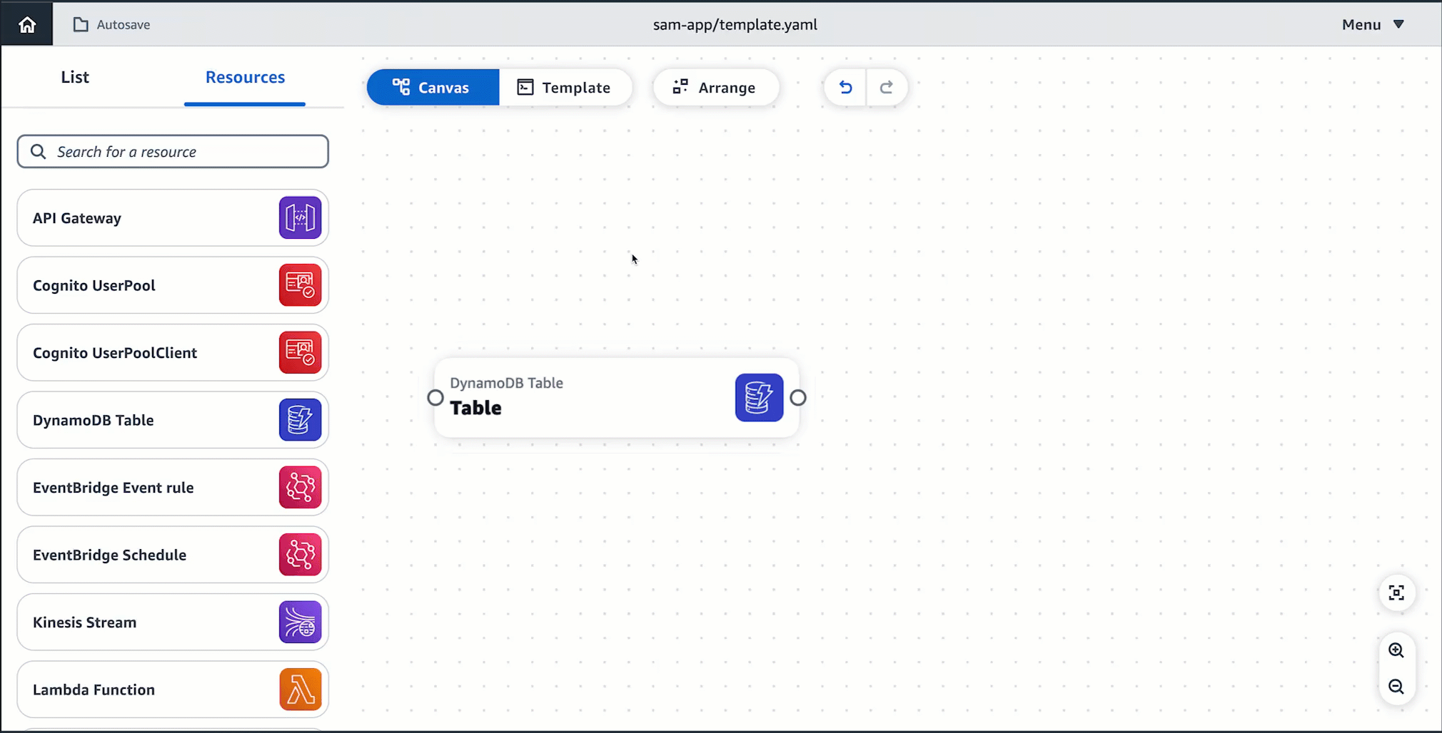 Sélection de la vue du modèle et modification du code d'infrastructure à partir de là.