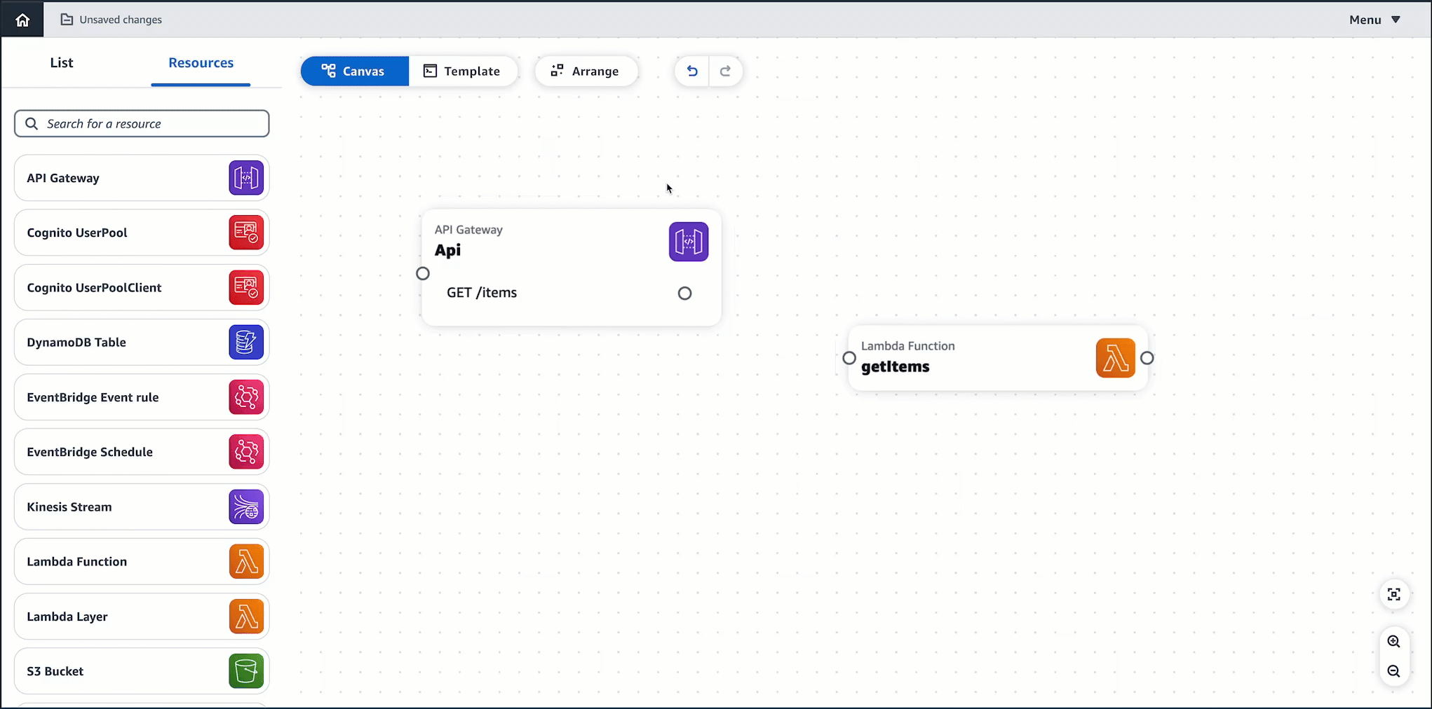 Afficher le Change Inspector depuis le bas de l'écran.
