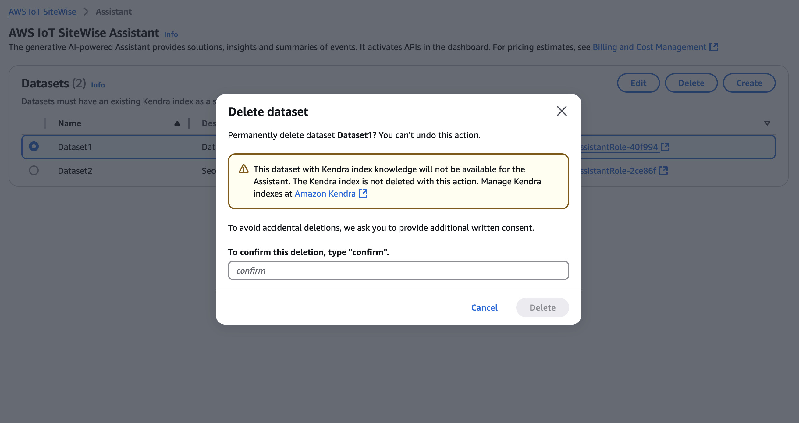 Suppression de l'image finale d'un jeu de données dans la page Assistant de la console