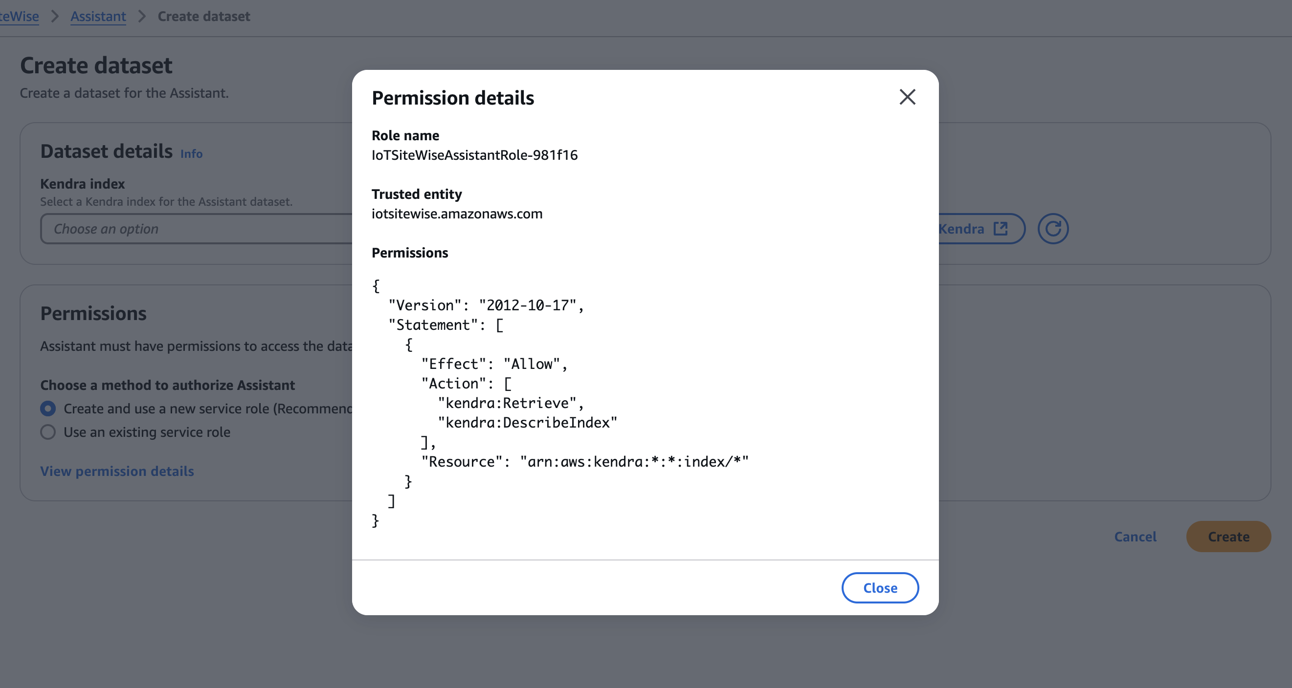 Création d'une image finale d'un jeu de données dans la page Assistant de la console