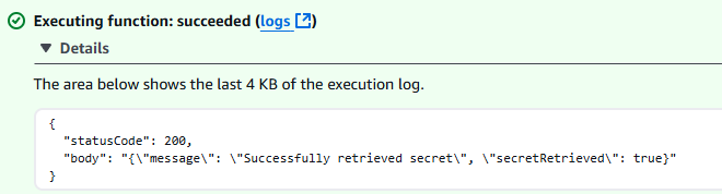 Résultat de test réussi
