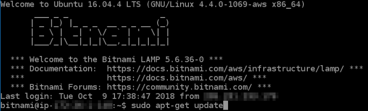 Mettre à jour les packages sur votre instance.