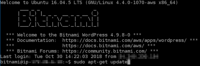 Mettre à jour les packages sur votre instance.