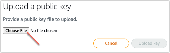 Choix de l'emplacement du fichier de clé publique