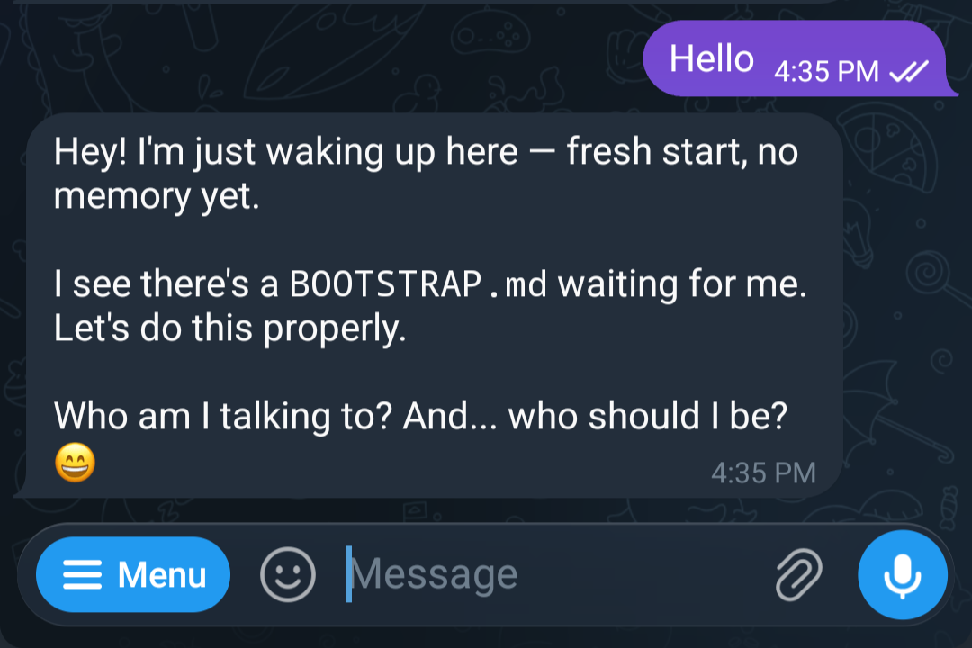 Telegram est associé à votre OpenClaw instance