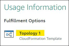 Exemple de topologie sur la page Options d'expédition d'un produit.