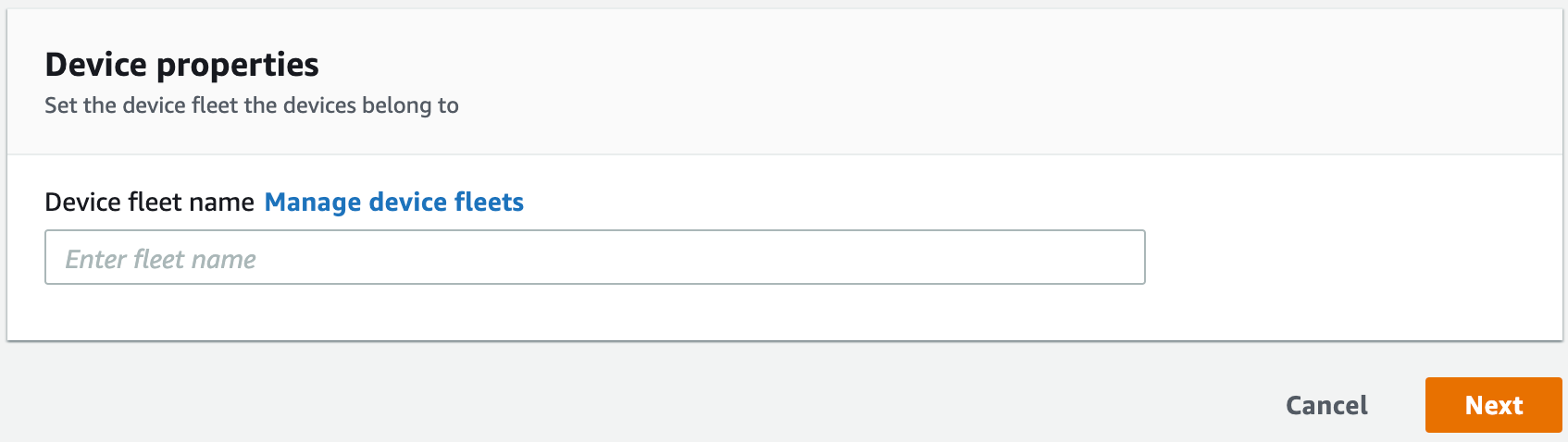 Section Propriétés de l’appareil de la console.