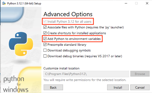 options avancées de python