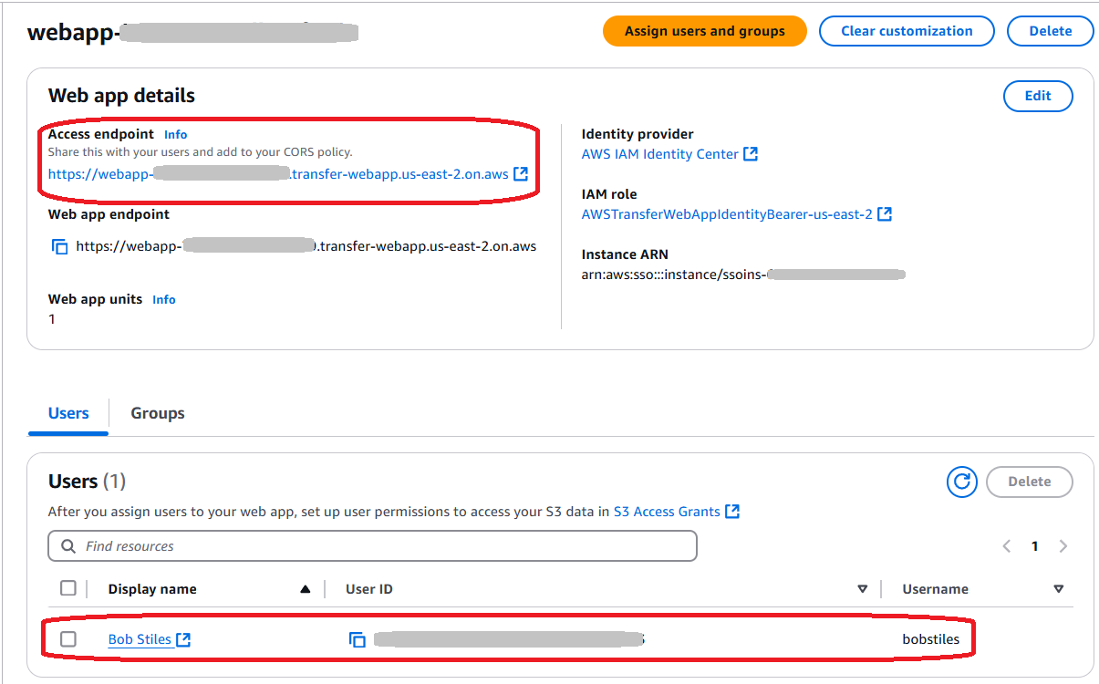 Écran présentant les détails de l'application Web créée pendant le didacticiel.