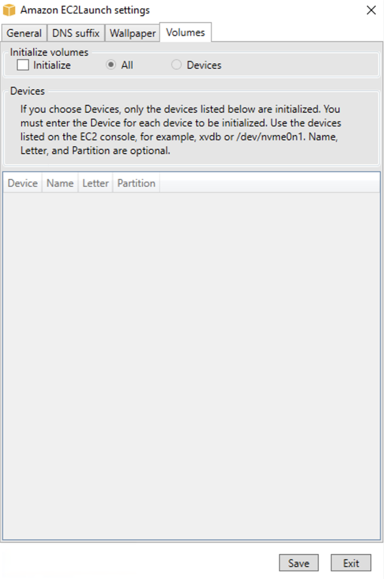 Aplikasi pengaturan EC2 Launch.