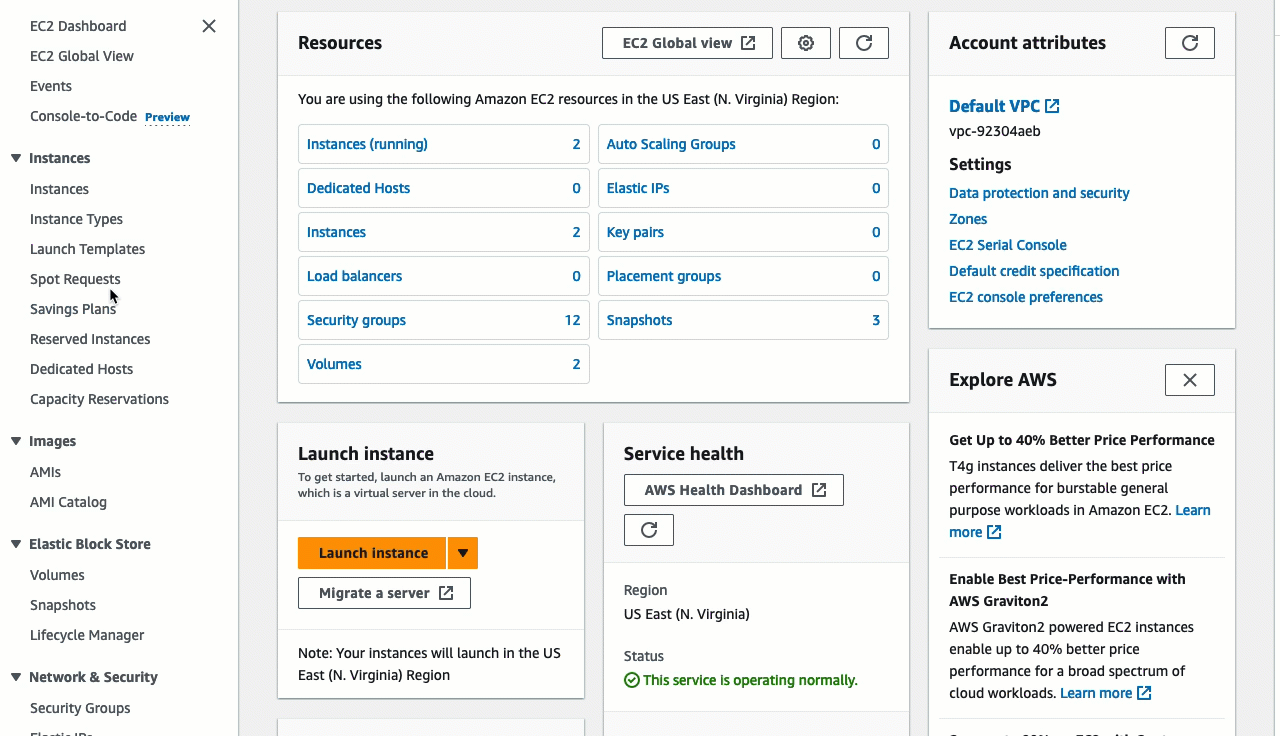 Animasi ini menunjukkan cara mendapatkan saran tipe instans menggunakan pencari tipe instans EC2. Untuk versi teks dari animasi ini, lihat langkah-langkah dalam prosedur sebelumnya.