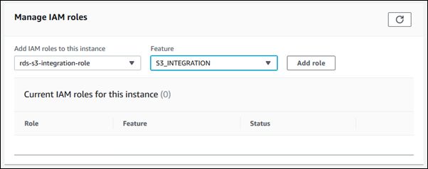 Tambahkan peran S3_INTEGRATION