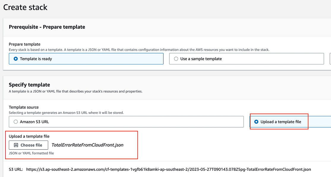 Buat contoh file template unggahan tumpukan
