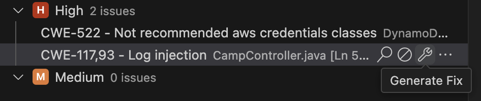 Ikon kunci pas untuk masalah kode diVisual Studio Code, digunakan untuk menghasilkan perbaikan kode.