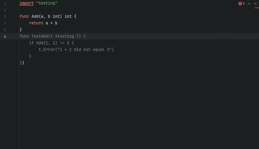 Contoh fitur line-by-line penyelesaian.