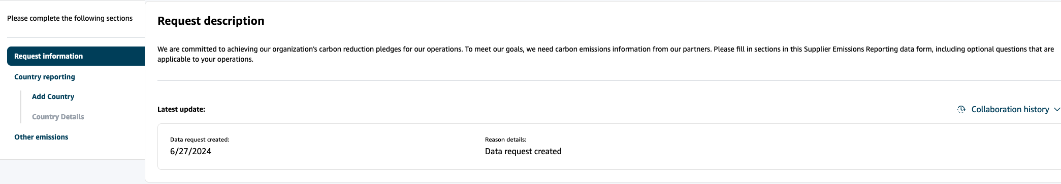 Respons mitra terhadap formulir data emisi
