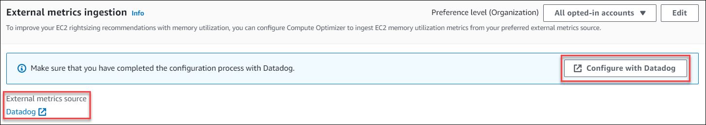 Pilih tautan sumber metrik
