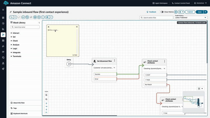 GIF yang menunjukkan cara menambahkan dan melihat catatan di tab Catatan.