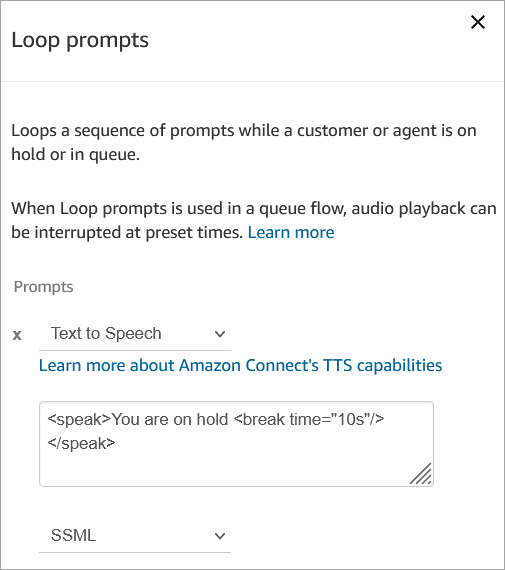Halaman properti dari loop meminta blok, pesan Anda ditahan.