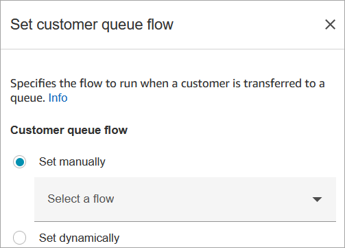 Halaman properti blok aliran antrian pelanggan Set.