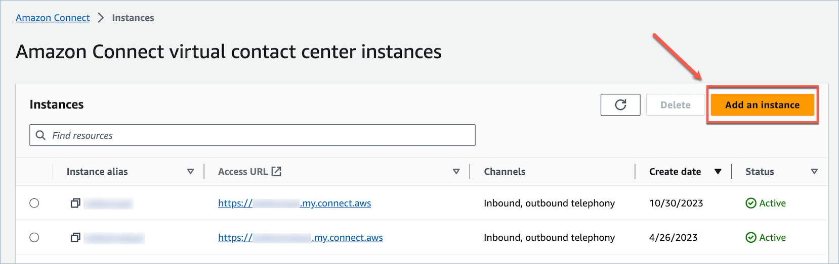 Tambahkan instance yang ingin Anda tag.