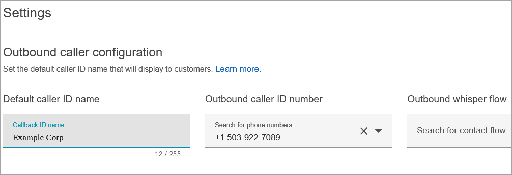 Halaman Tambahkan antrian, bagian pengaturan.