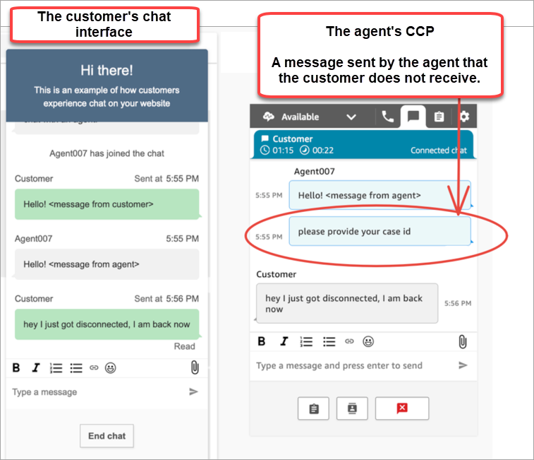 Pesan di PKT yang tidak dikirim ke kontak.