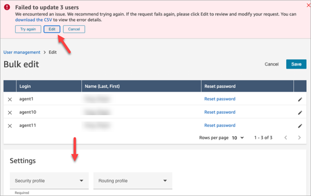 Diagram yang menunjukkan opsi Edit massal.