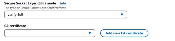 AWS Database Migration Service Manajemen sertifikat SSL