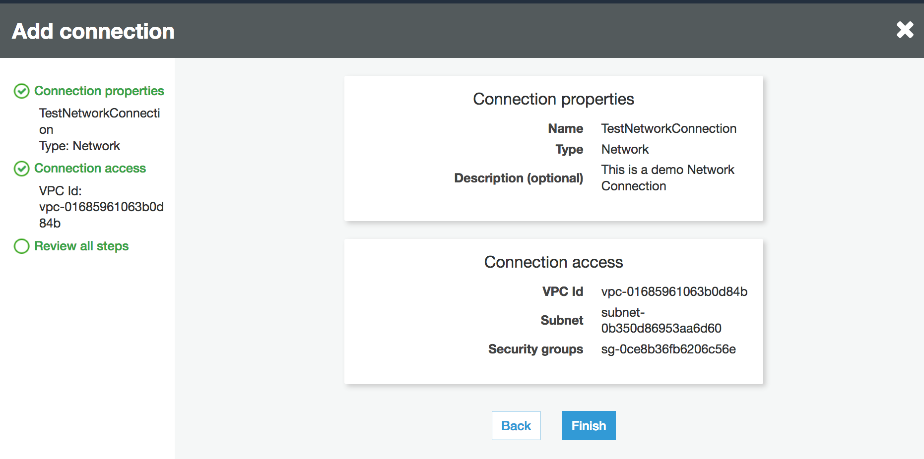 Memilih jenis koneksi.