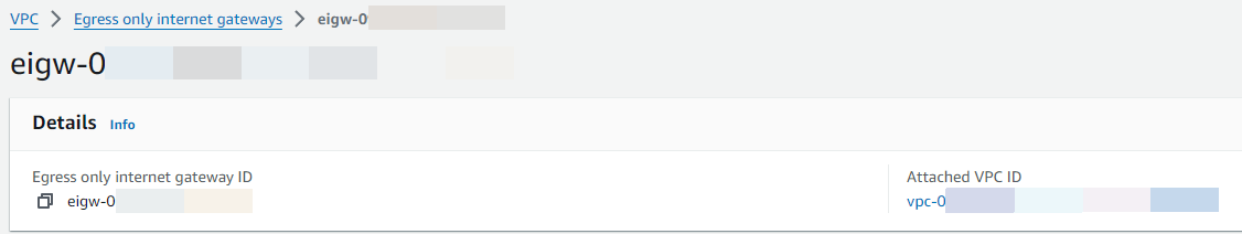 Halaman detail gateway internet khusus Egress