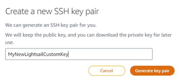 Buat key pair SSH baru