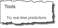 Tools section with option to try real-time predictions.