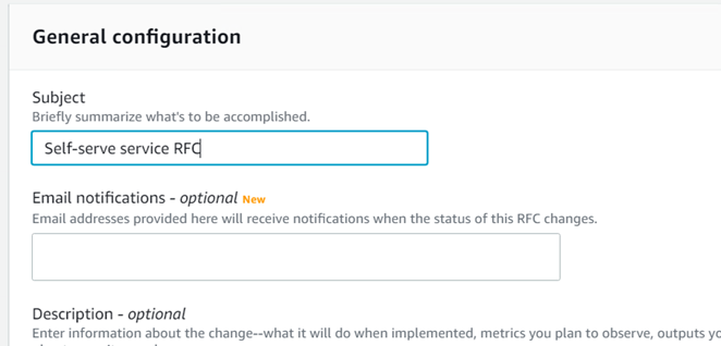 Tambahkan alamat email untuk menerima pemberitahuan perubahan status RFC.