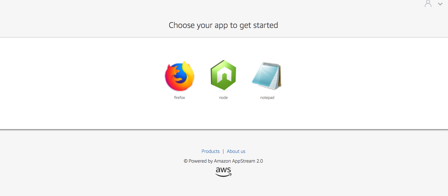 Light blue color theme applied to application catalog page
