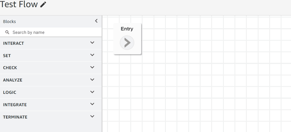 The search option to filter blocks.