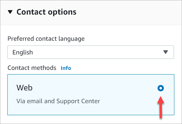 The contact methods.