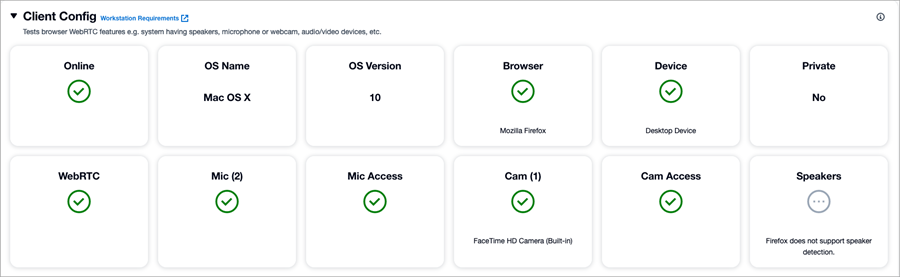 An example of a workstation that meets all the Amazon Connect requirements.