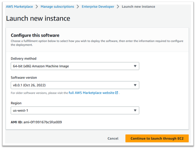 Launch new instance.