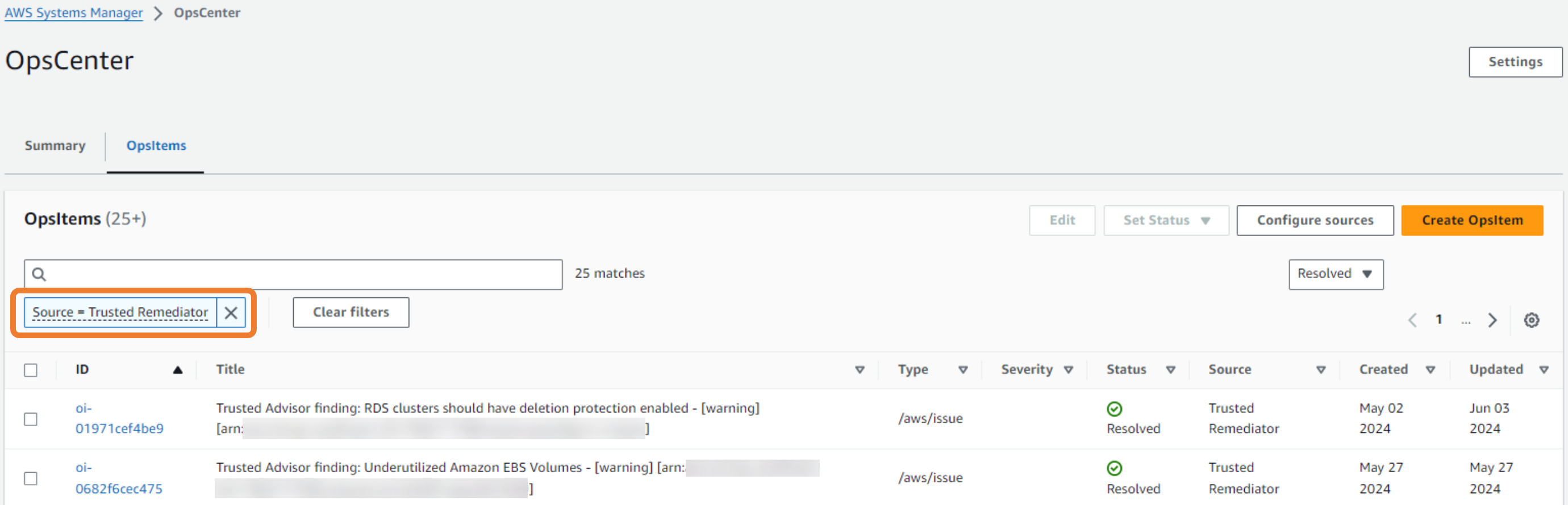 An example of the Attributes section.