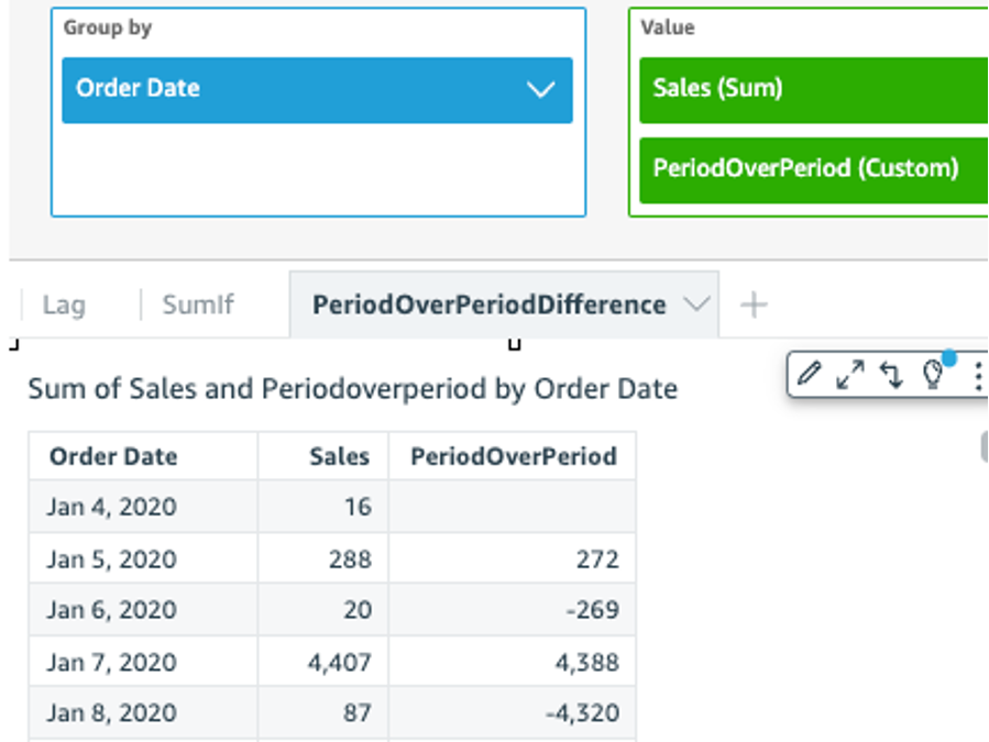 This is an image of the return of the example calculation.