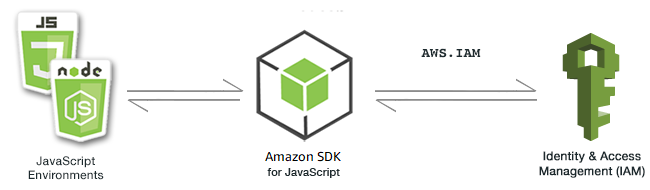 Relationship between JavaScript environments, the SDK, and IAM