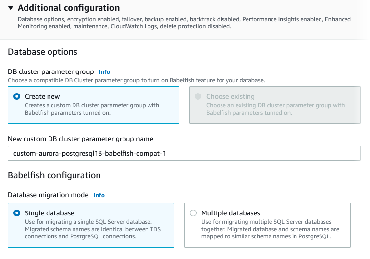 Scegli una modalità di migrazione per i database di SQL Server.