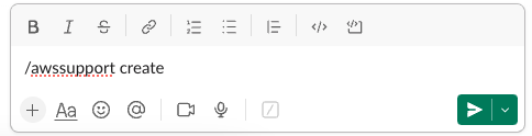 /awssupport create.