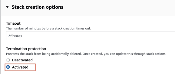 Crea un esempio di protezione dalla terminazione di attivazione dello stack