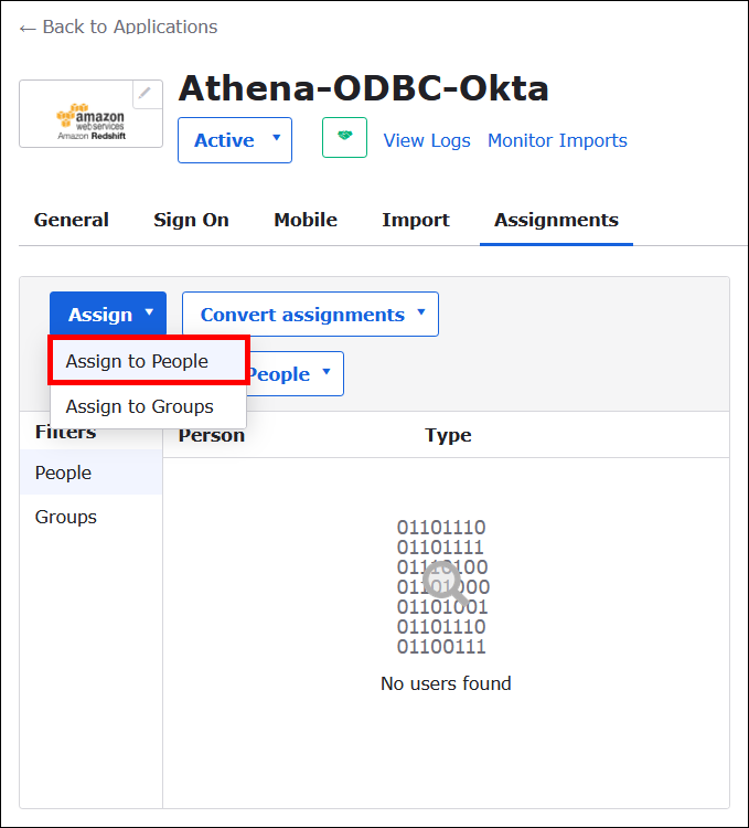 Scegli Assign to People (Assegna a persone).