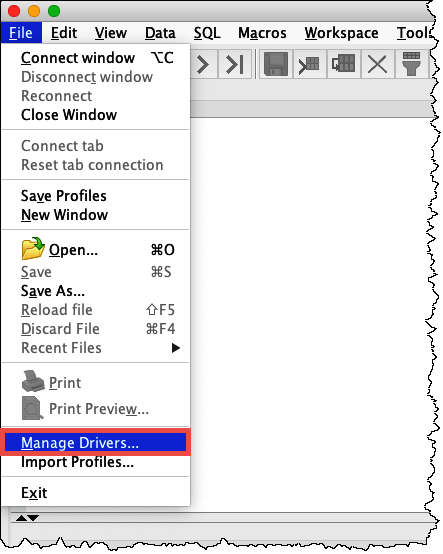 Seleziona Manage Drivers (Gestisci driver).