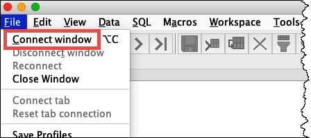 Scegliere Finestra Connect.
