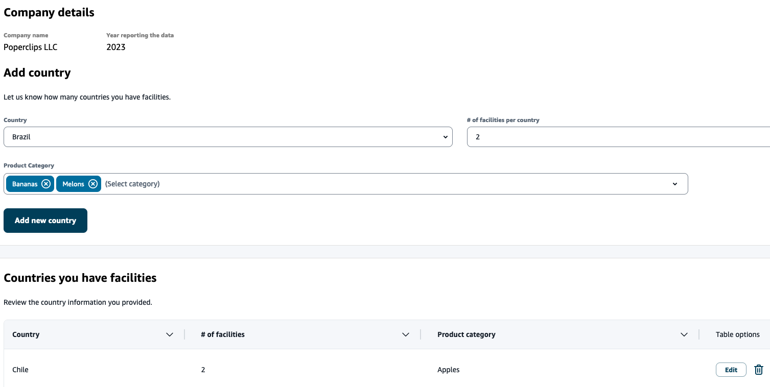 Risposta dei partner ai moduli relativi ai dati sulle emissioni - Aggiungi paesi