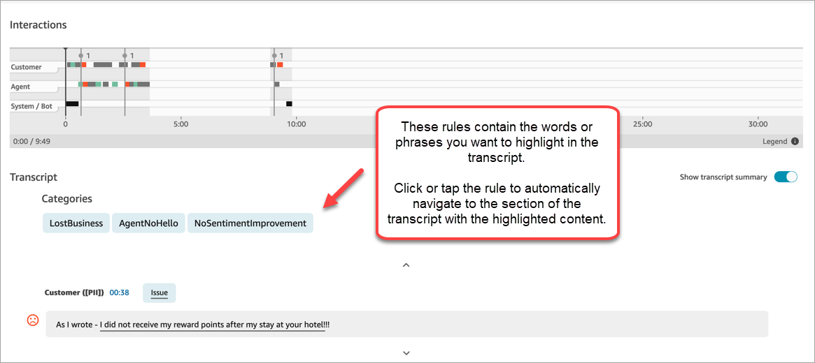 Pagina Dettagli di contatto, sezione Categorie.